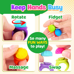 LESONG DIY combination sensory toys with caps and rings for customization.