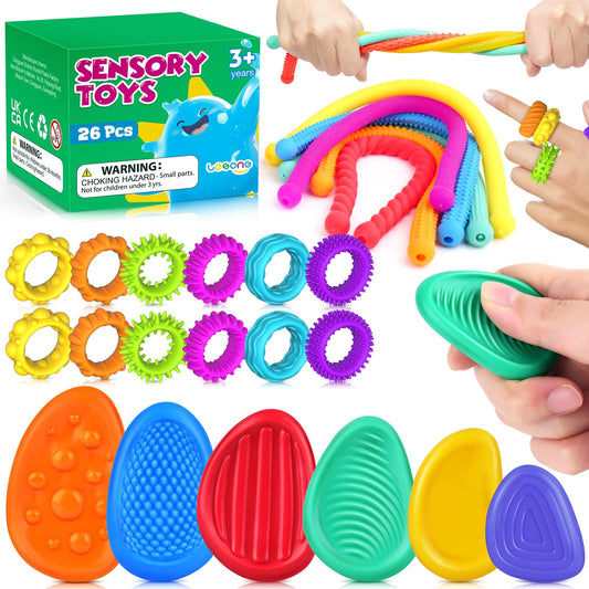LESONG fidget rings with textured surfaces for calm hands in class