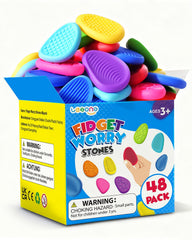 LESONG fidget stone front view with vibrant colors for classroom prizes