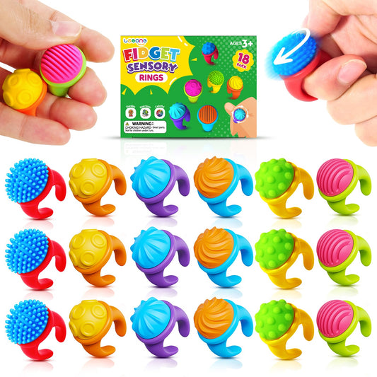 LESONG fidget toys kids sensory rings pack for calm focus during class.