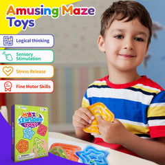 Lesong four mazes progressive paths promote fine motor skills and hand-eye coordination.