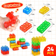 Lesong gift-pack blocks arrive ready for gifting with a helpful build guide.