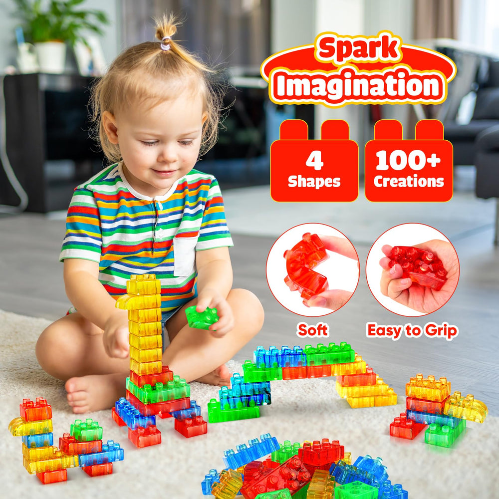 Lesong blocks wipe clean quickly for tidy, mess-free play sessions.