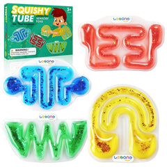 LESONG sensory tube maze with glitter and gel for calm focus.