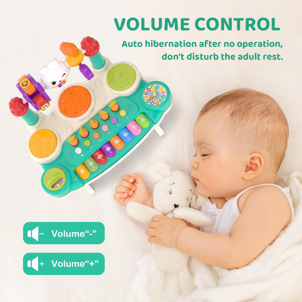LESSETI rotating-clock feature supports hand-eye coordination through interactive play.