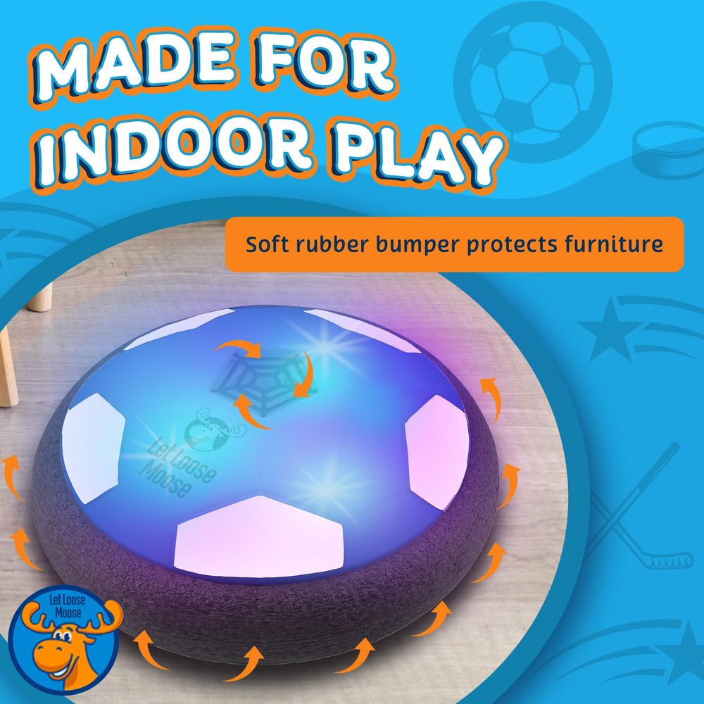 Let Loose Moose hover ball designed for ages 4 to 12 with safe build.