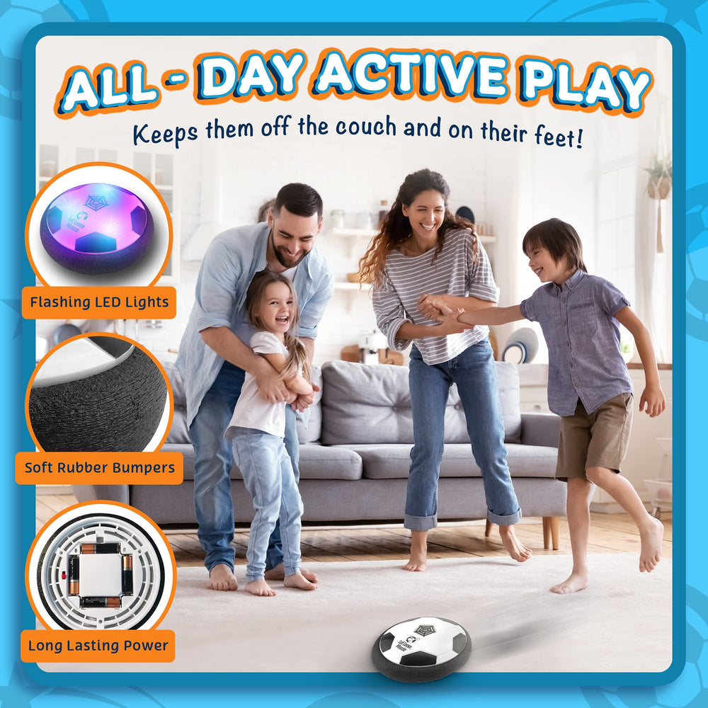 Let Loose Moose indoor soccer ball promotes active movement and coordination.