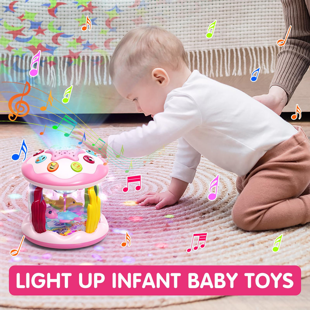 Letapapa 4-in-1 Toy with wheels promotes crawling and coordinated play.