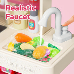 Letapapa kitchen set with spacious storage area to keep play items organized
