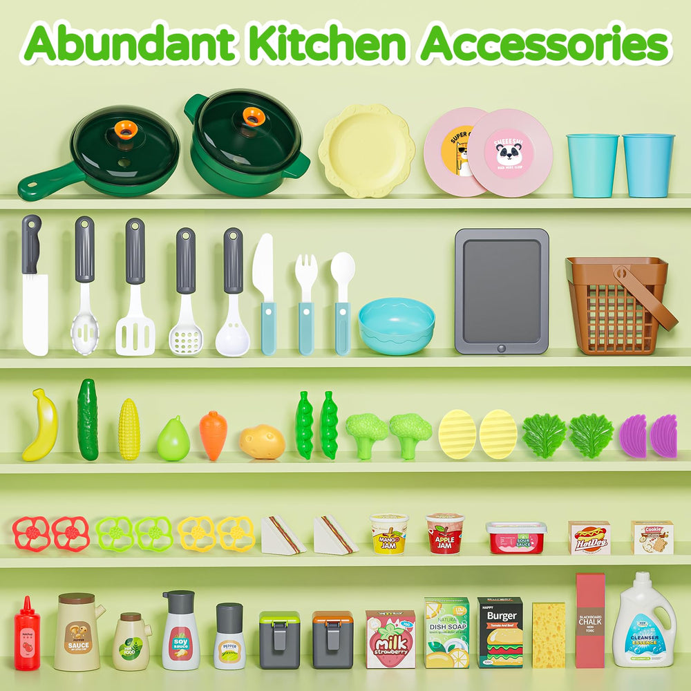 Letapapa Kids Play Kitchen Set electric stove with lights and sounds enhances realism