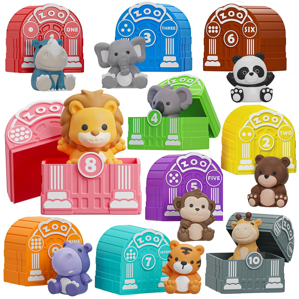 Letapapa learning toy zoos and safari collection cover for colorful sorting play
