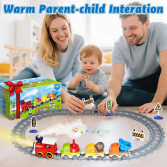 Letapapa magnetic train trucks connect easily for flexible sequences.