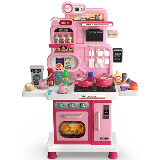 Letapapa play kitchen stove with lights and sounds for immersive pretend cooking.