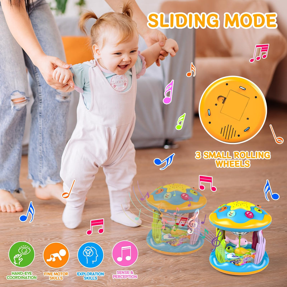 Letapapa rolling wheels promote motor skills with music and light.