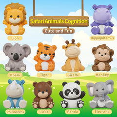 Letapapa safari animal puppets panda for imaginative swaps and sound imitation