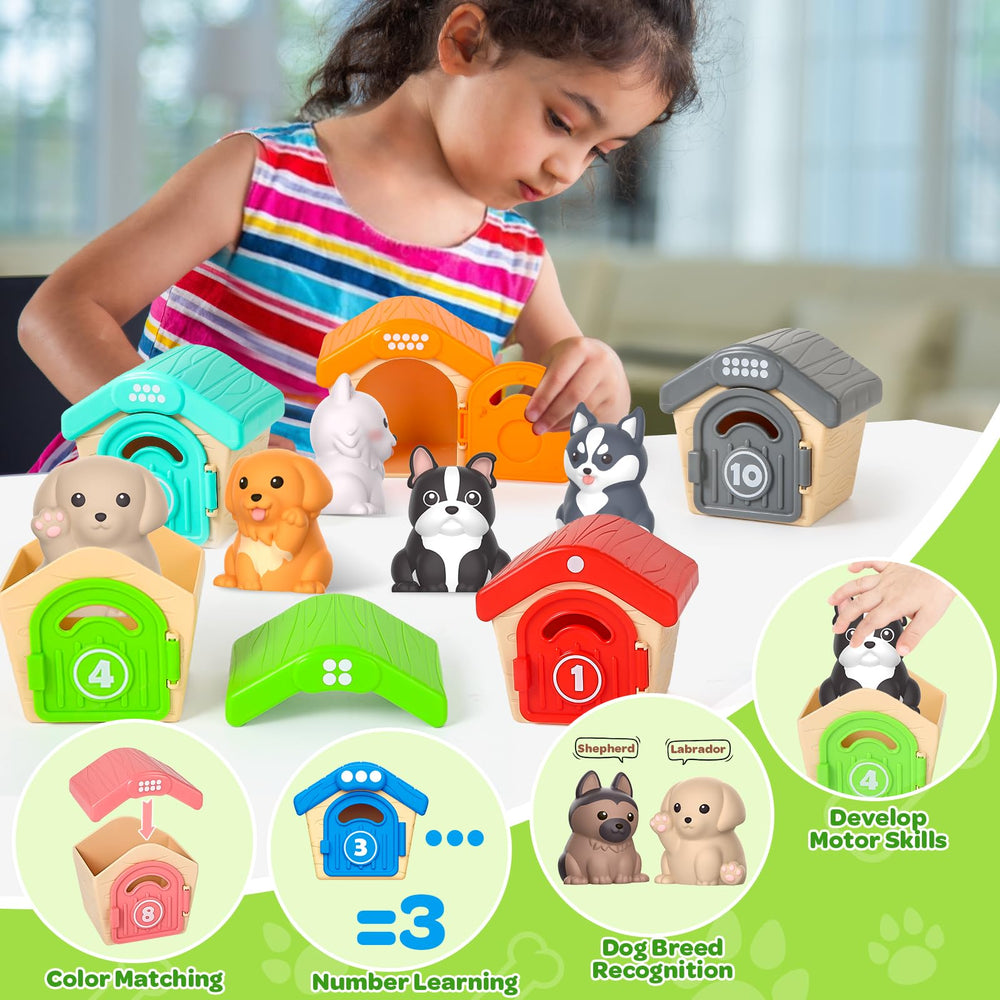 Letapapa Montessori set promotes counting, sorting, and color matching.