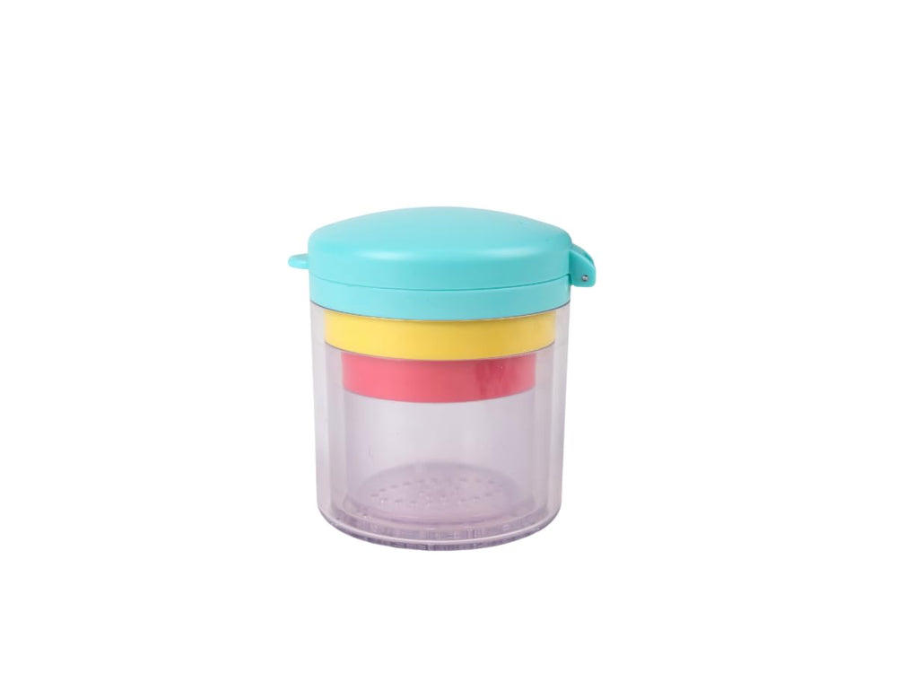 Leticia's Corner stackable canisters illustrate fine motor skills during stacking and unstacking.