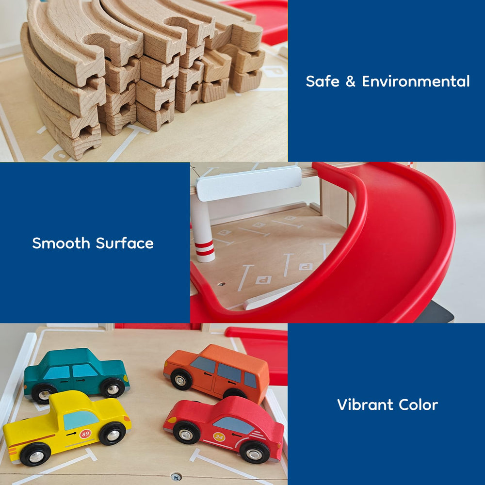 Letoiz spiral ramps invite kids to navigate cars with speed and precision