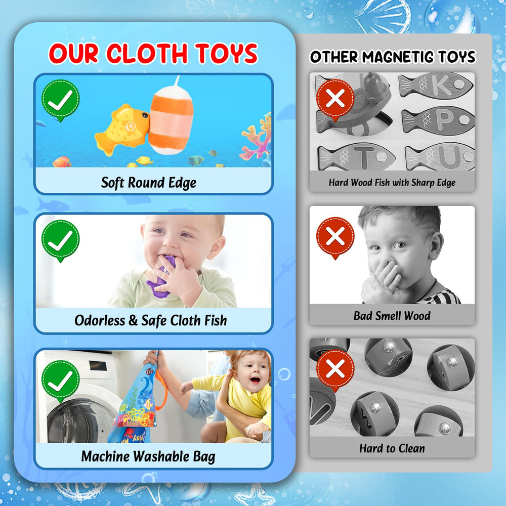 Letoya velcro fishing action offers safe, tactile catching for toddlers