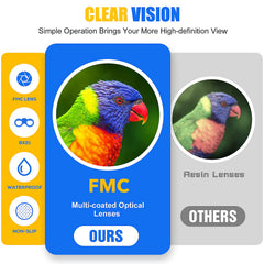 LET'S GO! Crystal-clear optics deliver vivid, lifelike scenes for outdoor viewing.