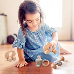 lets-make gift-ready wooden toy set for newborns.