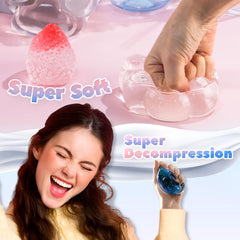 LET'S RESIN clear gel with glitter options for customizing squishy colors.