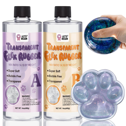 LET'S RESIN transparent gel taba squishy bottle for easy DIY crafting and smooth release.