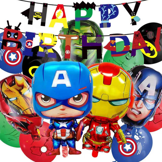 Leuaxmy Avengers balloons set 22pcs for vibrant superhero party decor and photo moments