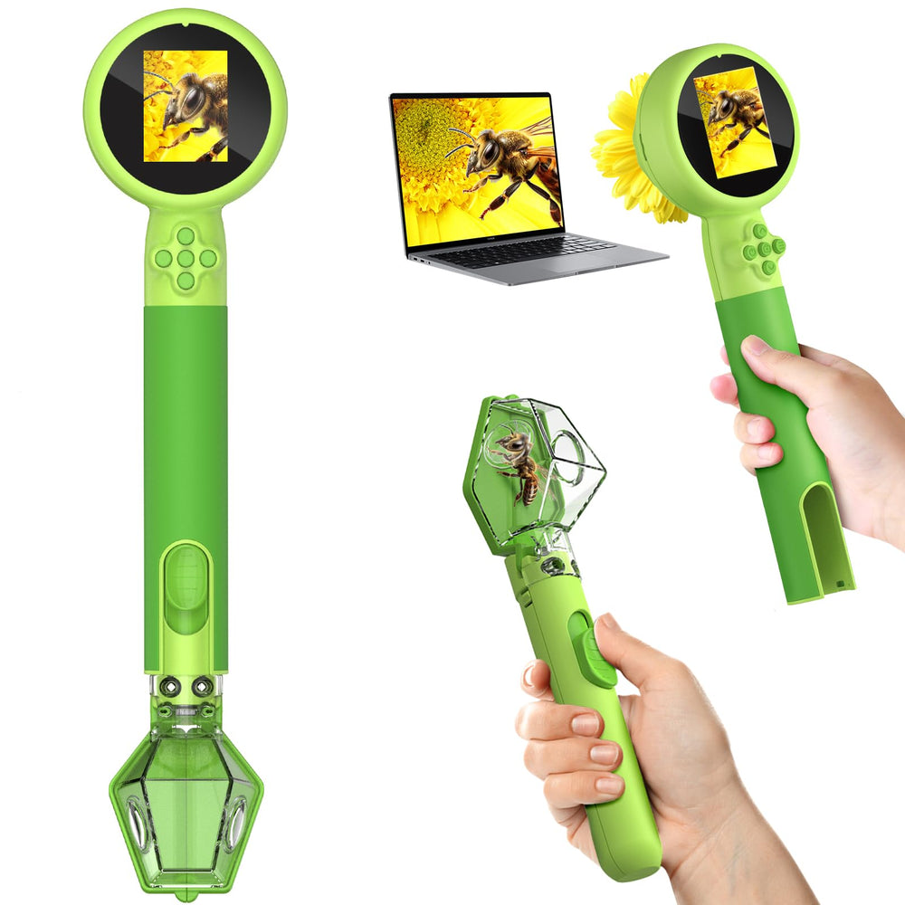 LEUOA kids microscope in handheld setup ideal for on-the-go learning