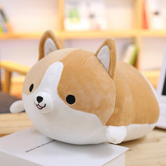 Levenkeness Corgi plush pillow soft fabric close-up for cuddle comfort