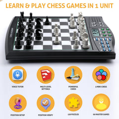 LEVEROAM electronic chess board with ELO 2000 invites competitive practice