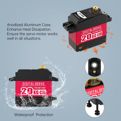 LewanSoul HPS-2018MG IP67 waterproof seal protects electronics from splashes.