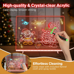 Lewondr LED Note Board marker set included for immediate creativity.