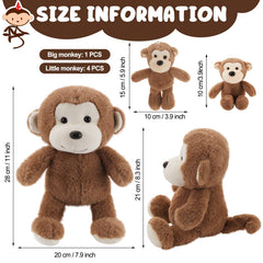Lewtemi yellow baby monkey plush offers bright color for imaginative play and bedtime comfort