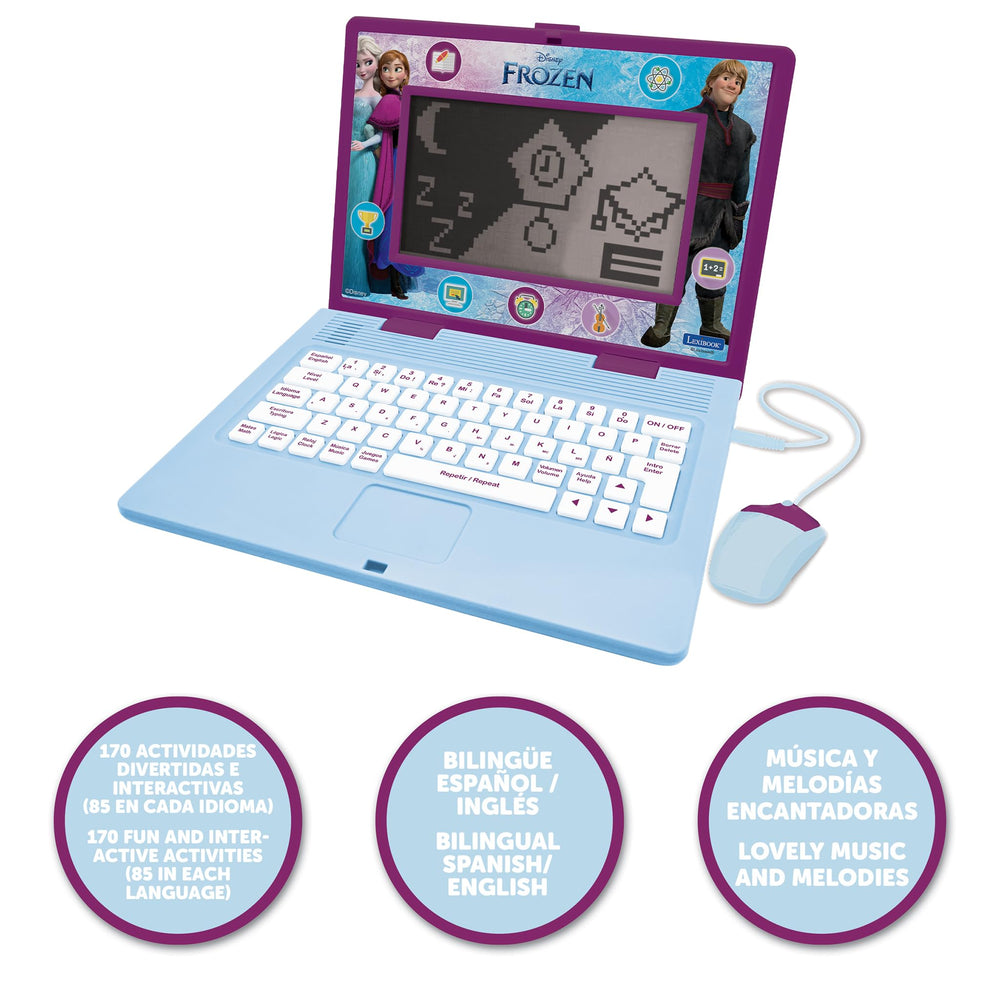 Lexibook Frozen educational activities promote math and reading practice in a fun way.