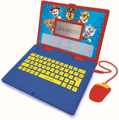 LEXiBOOK Paw Patrol laptop front view supports bilingual learning for kids