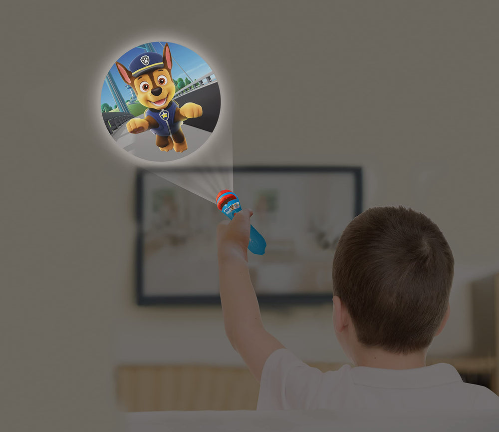 LEXiBOOK Paw Patrol projector projects Rubble on the wall for playtime.