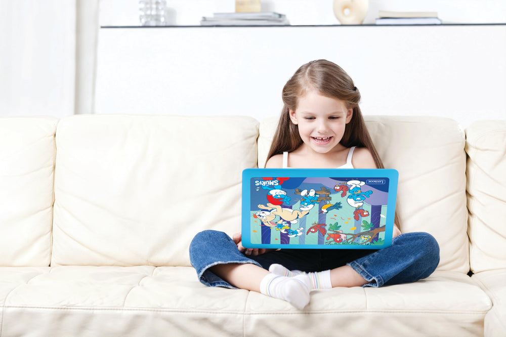 Lexibook The Smurfs activities package shows 124 educational games for kids.