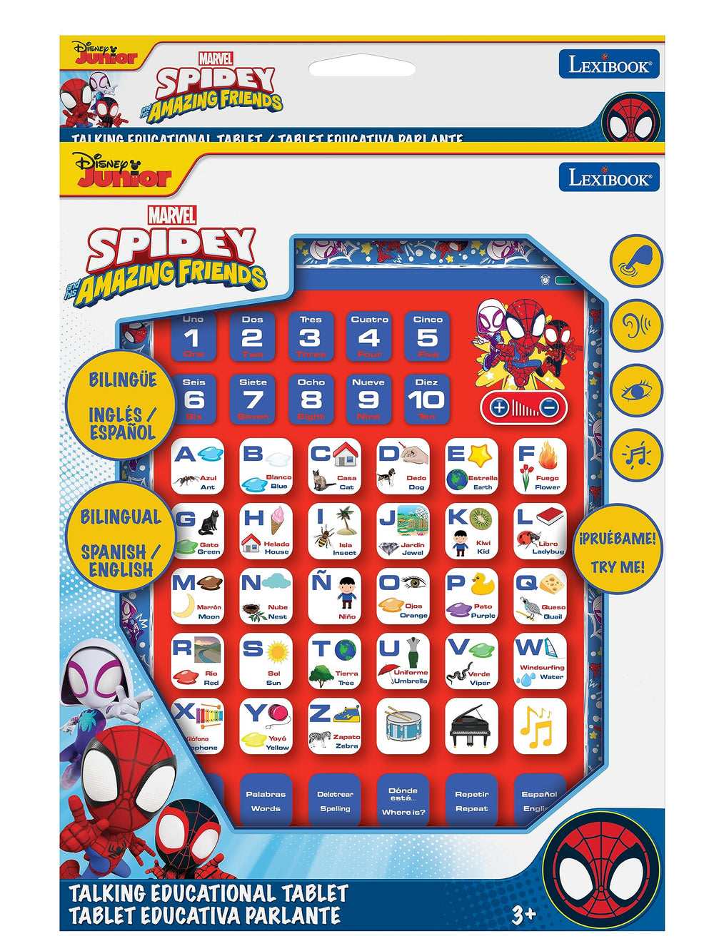 LEXiBOOK Spidey tablet child using on the move supports learning anywhere