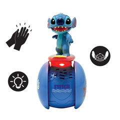 LEXiBOOK Stitch Surfer Robot side view showing portable design for travel