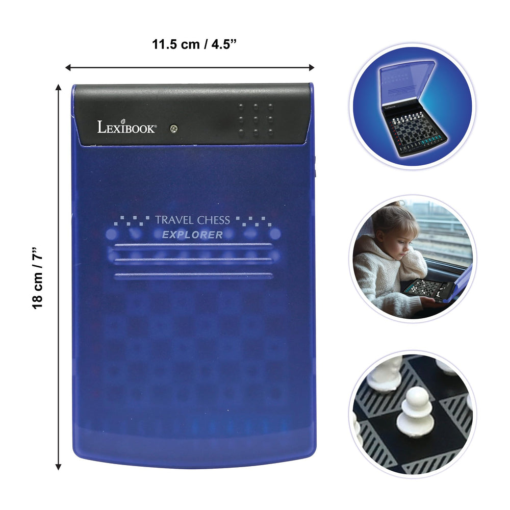 Lexibook travel chess board with indicator lights showing moves.
