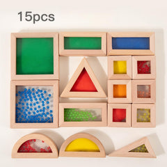 Lexza Safe No-paint Pine Blocks: smooth burr-free design for gentle stacking.