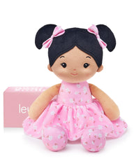 LeyaDoll soft baby doll 12-inch pink-tanned cuddly companion for toddlers