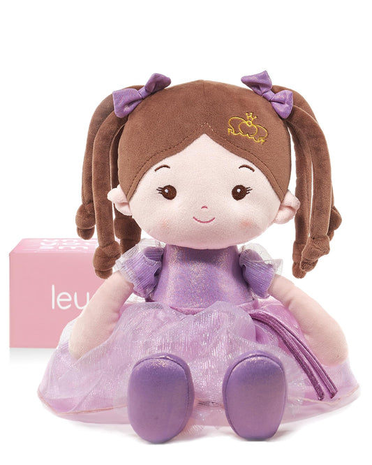 LeyaDoll soft baby doll close-up shows ultra-soft fabric for cozy hugs.