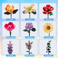 Leyic DIY Flower Bouquet Building Set being assembled for creative relaxation
