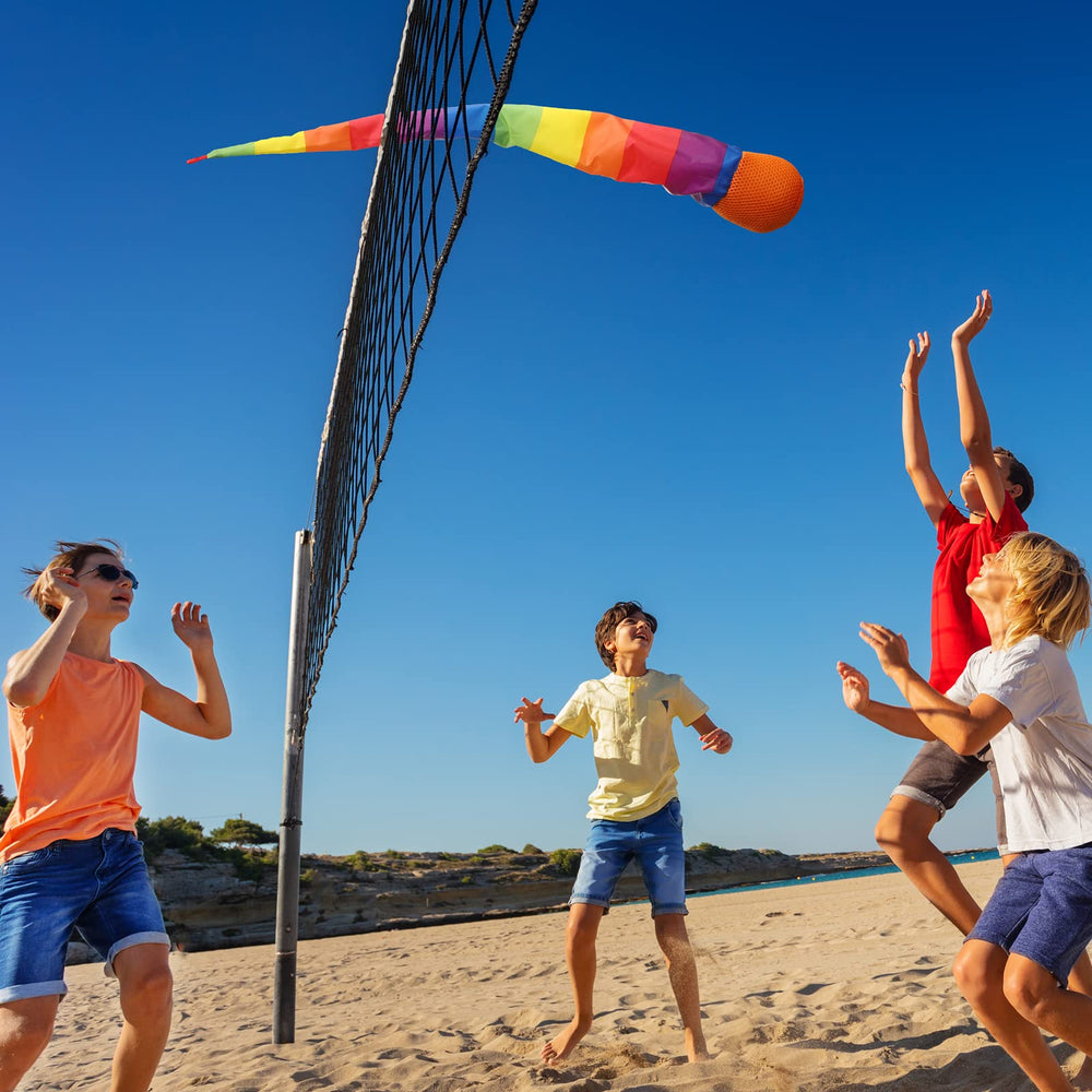 Leyndo comet ball during outdoor play encourages group activity.