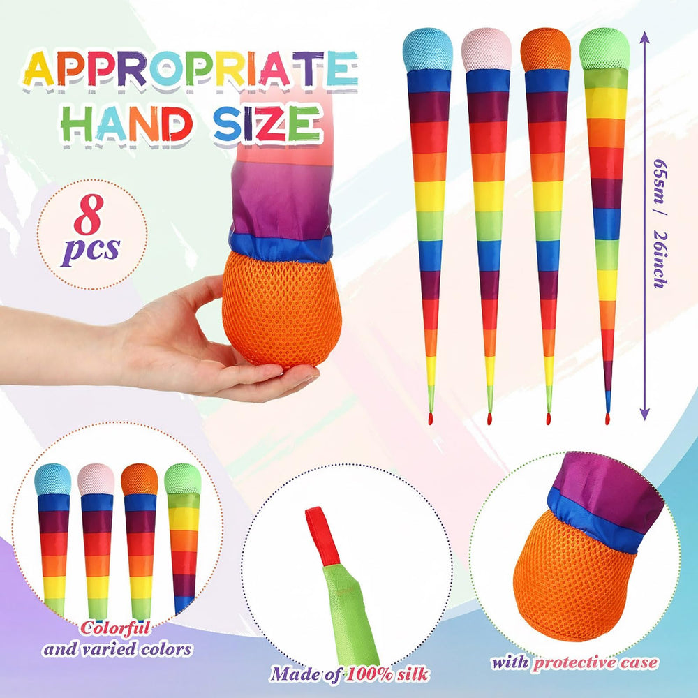 Leyndo comet ball rainbow tail pink top, eye catching color boosts outdoor play.
