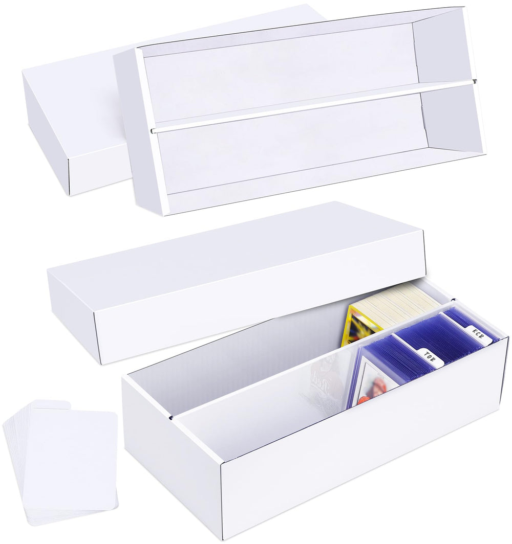Leyzan 2-pack trading card storage box shows 1600-card capacity for bulk collections