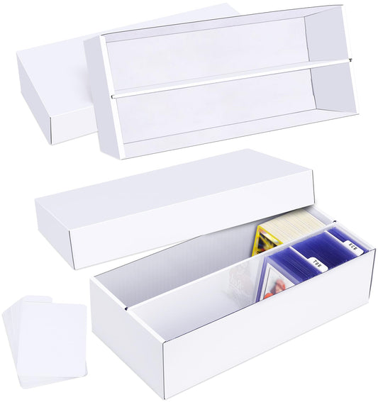 Leyzan 2-pack trading card storage box shows 1600-card capacity for bulk collections