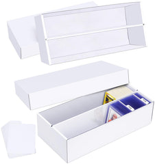 Leyzan 2-pack trading card storage box shows 1600-card capacity for bulk collections